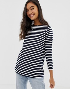 Свободный лонгслив в полоску ASOS DESIGN-Мульти