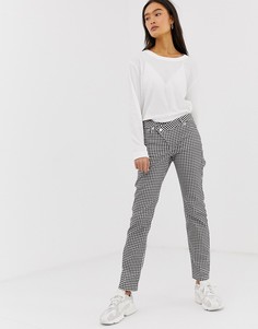 Прямые джинсы с принтом в клетку ASOS DESIGN Florence-Мульти