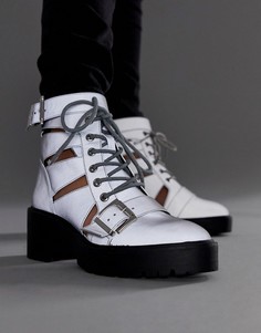 Массивные ботинки с вырезами ASOS DESIGN Rion-Серебряный