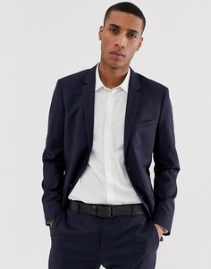 Приталенный пиджак Calvin Klein-Синий