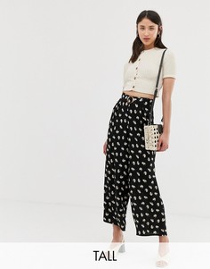 Укороченные брюки с широкими штанинами и цветочным принтом Vero Moda Tall-Мульти