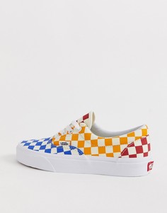 Кроссовки в стиле колор блок в клетку Vans Era-Мульти