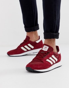 Бордовые кроссовки adidas Originals Forest Grove-Красный
