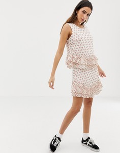 Мини-юбка с оборками The East Order-Мульти