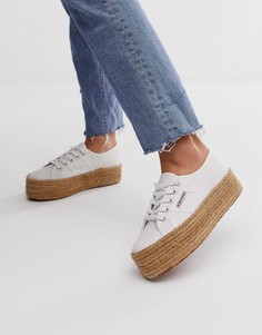 Белые кеды-эспадрильи на платформе Superga 2790-Белый