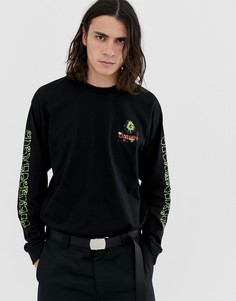 Черный лонгслив Carhartt WIP Burning Palm Beach