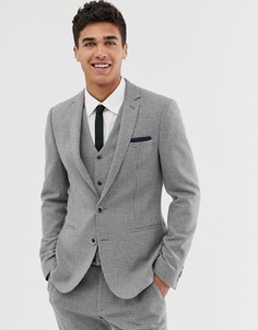 Серый супероблегающий пиджак с принтом \гусиная лапка\" ASOS DESIGN