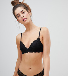 Черный кружевной бюстгальтер с формованными чашечками Monki