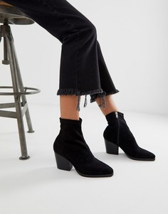 Черные эластичные ботильоны в стиле вестерн Public Desire Charlie-Черный