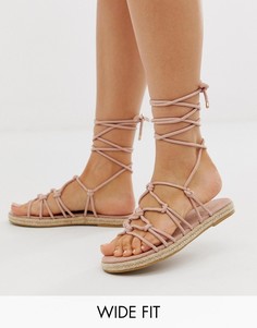 Эспадрильи для широкой стопы ASOS DESIGN Jester-Розовый