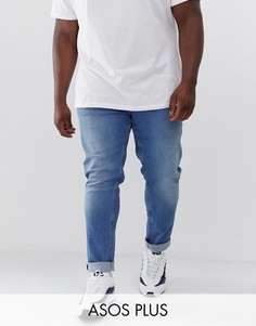 Синие джинсы скинни ASOS DESIGN Plus-Синий
