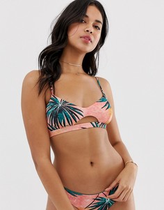 Кроп-топ с пальмовым принтом Billabong-Мульти