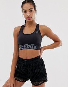 Черный бесшовный бюстгальтер Reebok