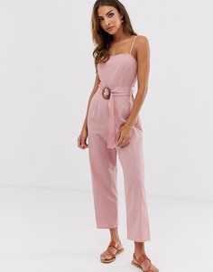 Комбинезон с бретельками и поясом ASOS DESIGN-Мульти