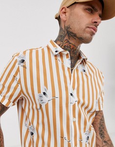 Белая рубашка в полоску River Island-Белый