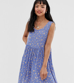 Свободное платье с цветочным принтом Brave Soul Petite - freya-Синий