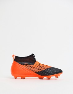 Оранжевые футбольные бутсы Puma Future 2.2 Netfit Firm Ground 104830-02-Черный