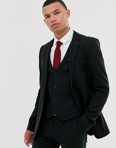 Черный супероблегающий пиджак ASOS DESIGN