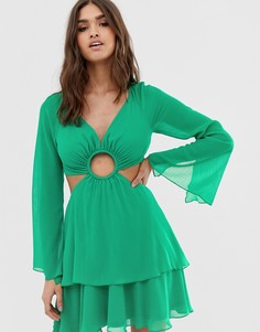 Платье мини с отделкой ASOS DESIGN-Оранжевый
