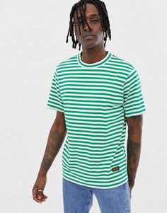 Футболка в полоску с круглым вырезом Kings of Indigo Darius-Зеленый