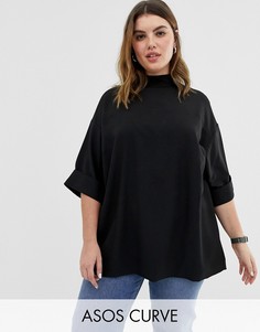 Oversize-топ ASOS DESIGN Curve-Черный