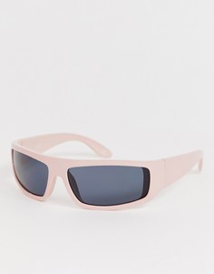 Солнцезащитные очки-маска ASOS DESIGN-Белый