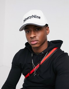 Белая бейсболка с вышивкой ASOS DESIGN-Белый