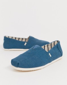 Синие парусиновые эспадрильи TOMS-Синий