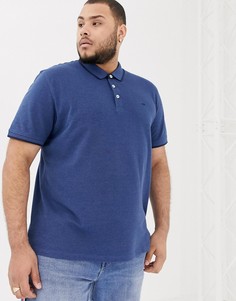 Синее поло с контрастной отделкой Jack & Jones Essentials-Темно-синий