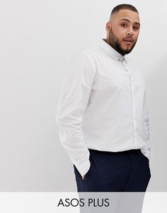 Белая рубашка классического кроя ASOS DESIGN Рlus-Белый