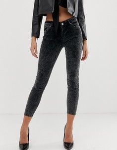 Бархатные джинсы скинни с заниженной талией ASOS DESIGN Whitby-Черный