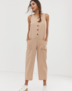 Комбинезон без рукавов на пуговицах ASOS DESIGN-Мульти