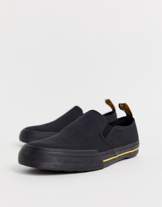 Черные парусиновые кеды-слипоны Dr Martens Toomey-Черный
