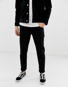 Черные суженные книзу джинсы ASOS DESIGN-Черный