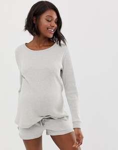 Свитшот для дома из вафельного трикотажа ASOS DESIGN Maternity-Серый