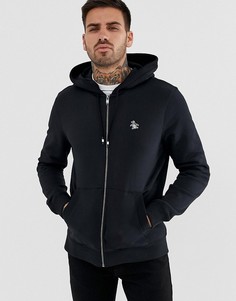 Худи черного цвета на молнии с логотипом Original Penguin-Черный