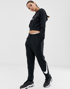 Черные oversize-джоггеры с логотипом-галочкой Nike-Черный