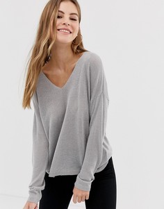 Джемпер с V-образным вырезом Only Pisa-Серый