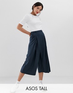 Кюлоты с отделкой оригами на поясе ASOS DESIGN Tall-Зеленый