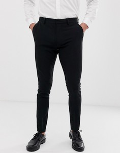 Облегающие черные брюки ASOS DESIGN-Черный
