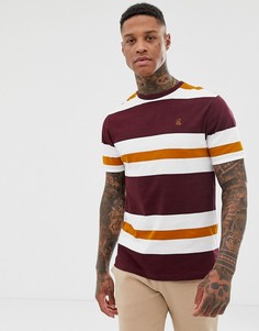 Бордовая футболка с полосками River Island-Красный