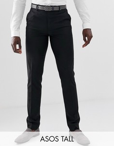 Черные строгие брюки узкого кроя ASOS DESIGN Tall-Черный