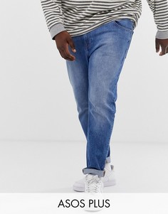 Синие джинсы скинни в винтажном стиле ASOS DESIGN Plus-Синий