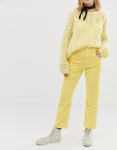 Прямые вельветовые джинсы лимонного цвета ASOS DESIGN Florence-Желтый
