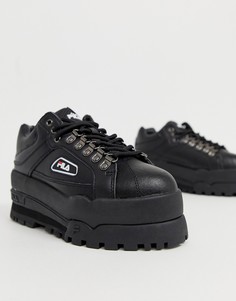 Кроссовки на танкетке Fila Black Trailblazer-Черный