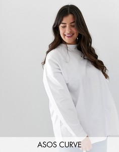 Белый легкий oversize-свитшот ASOS DESIGN Curve