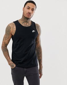 Черная майка с логотипом Nike Club-Черный