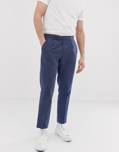 Узкие укороченные брюки ASOS DESIGN-Темно-синий