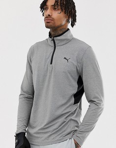 Серый свитшот с воротом на молнии Puma Golf Rotation 57879503