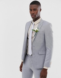 Синий льняной пиджак Burton Menswear